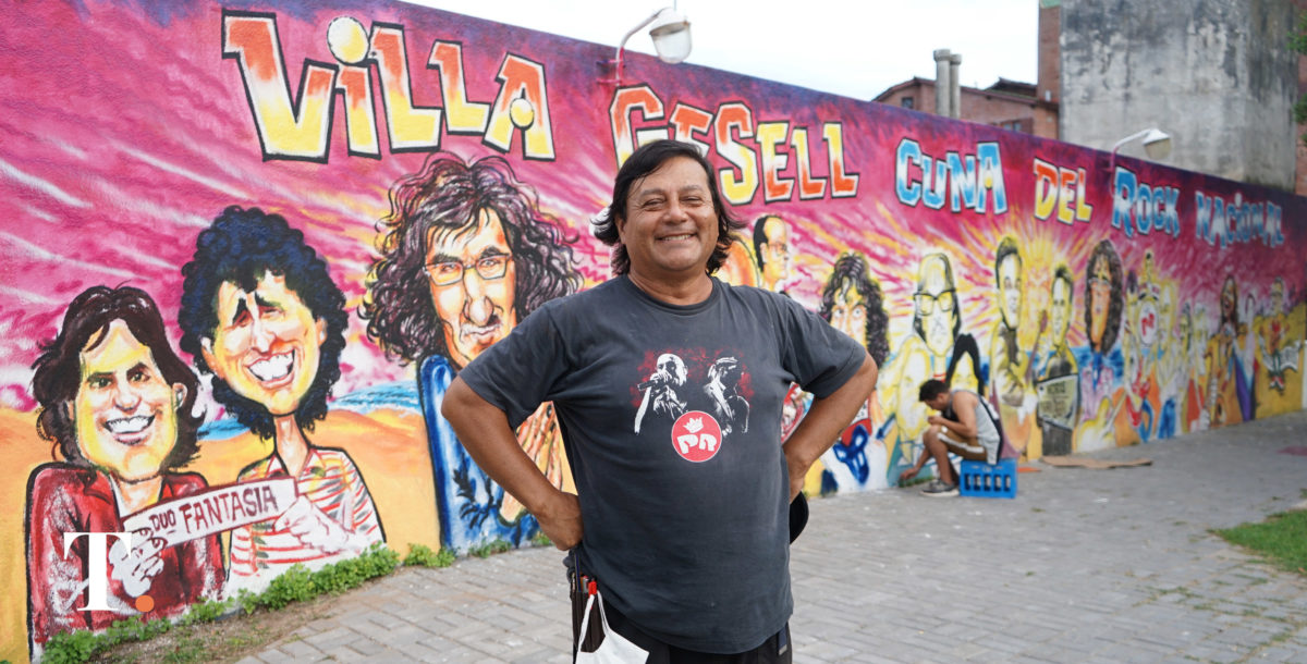 El caricaturista del rock en Villa Gesell: “Es la obra más importante de mi carrera”