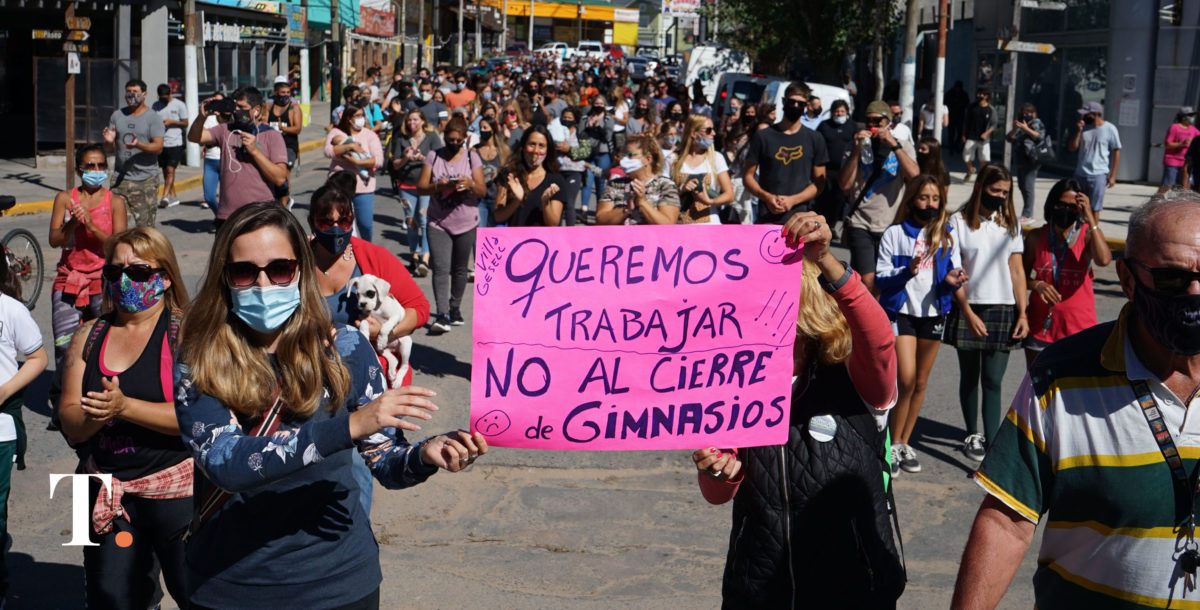 Protesta en Villa Gesell por el cierre de gimnasios