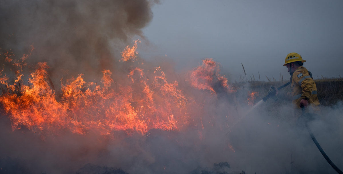 Un incendio con varios focos ígneos se desató en la reserva de Mar Chiquita