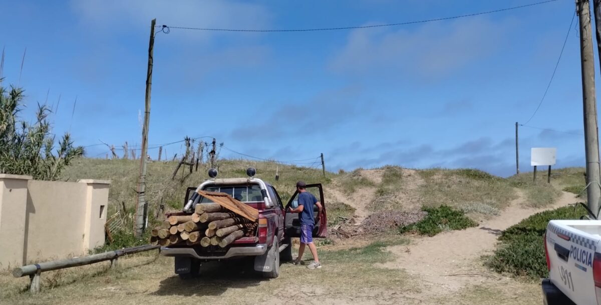 Intentaron alambrar un sector de médanos de Mar de Cobo