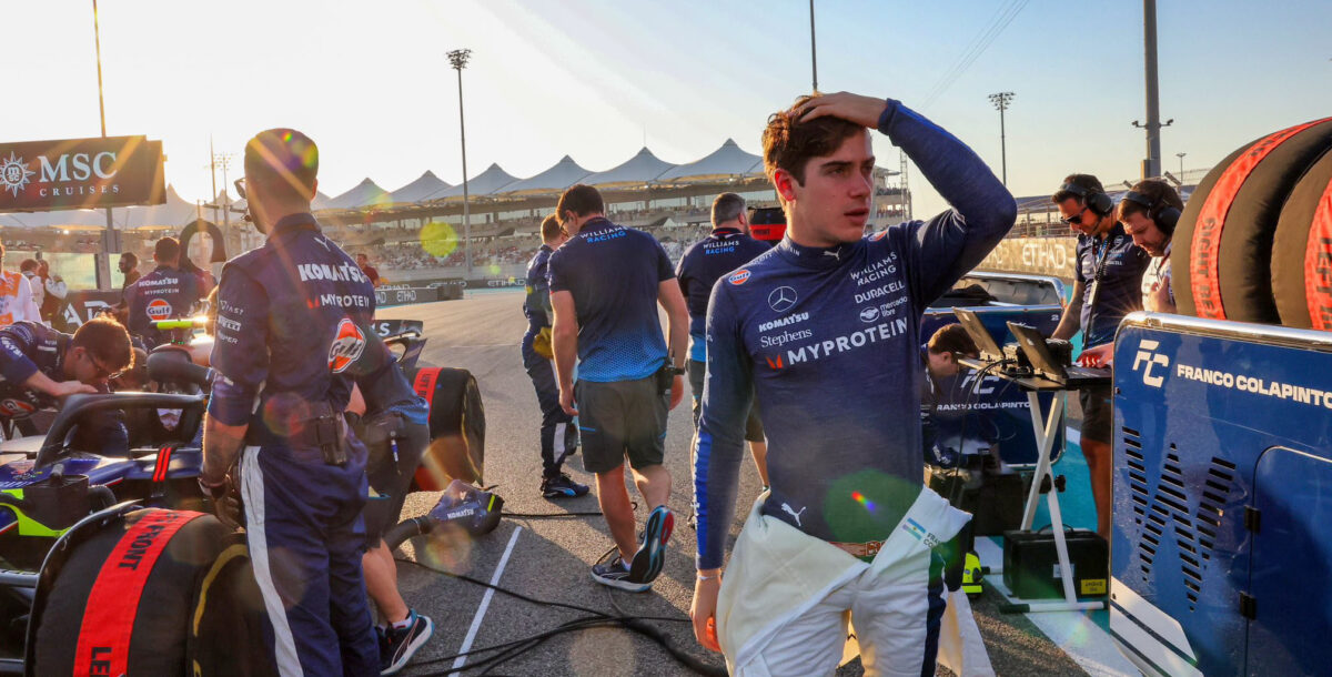 F1 en Abu Dabi: negativo cierre de año para Colapinto con otro abandono