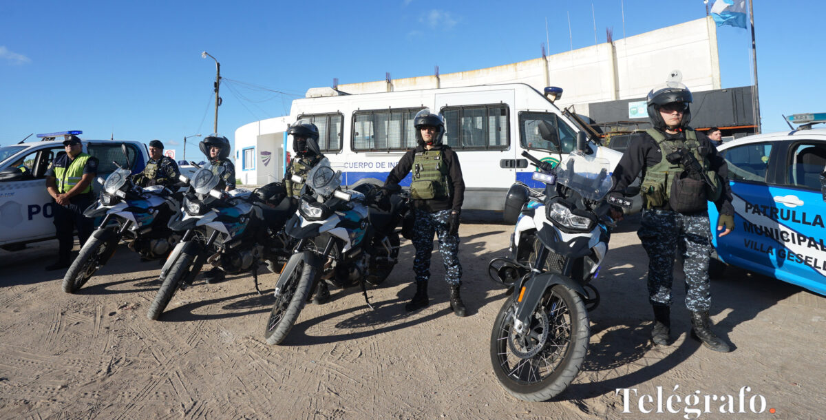 Incorporan nuevas fuerzas de la policía motorizada en Villa Gesell