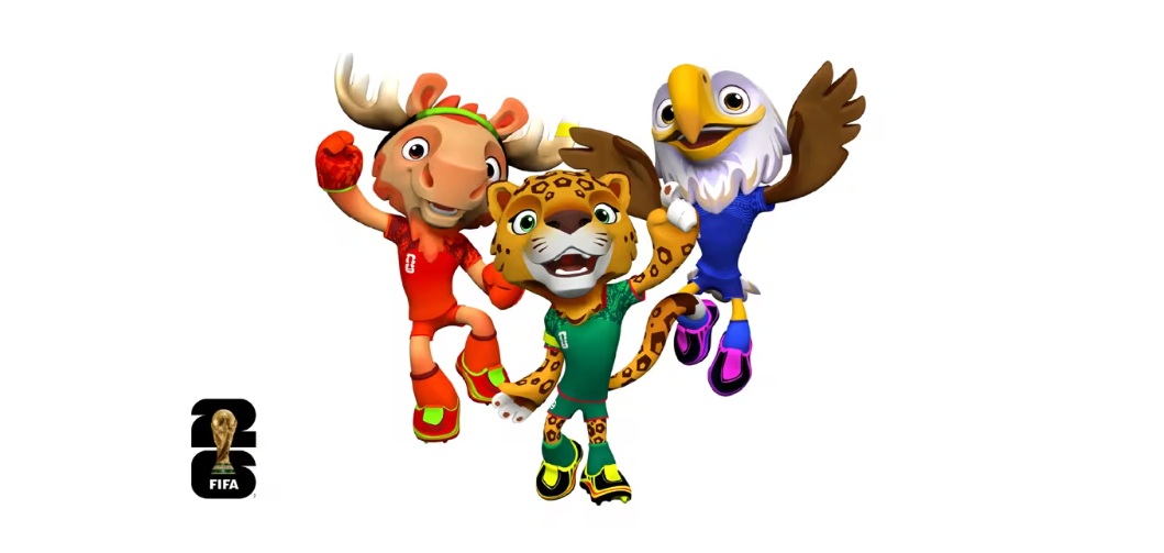 Un alce, un jaguar y un águila: las mascotas del mundial de fútbol 2026